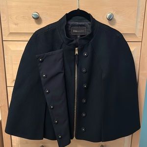 BCBG MAXAZRIA Wool Zip Cape